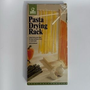 Rowoco Pasta Drying Rack NIB Natural Wood 1995 Vintage Kitchen Foodie Noodles